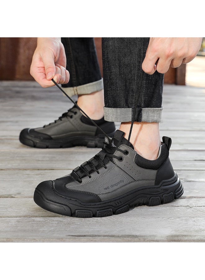 RED DRAGONFLY 【الترفيه في الهواء الطلق】25 عامًا أحذية رياضية عادية ذات رباط للرجال لخريف/شتاء، أحذية سفر للمشي لمسافات طويلة للرجال عصرية ومتعددة الاستخدامات - Image 5