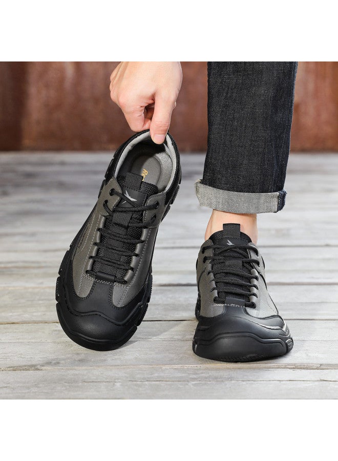 RED DRAGONFLY 【الترفيه في الهواء الطلق】25 عامًا أحذية رياضية عادية ذات رباط للرجال لخريف/شتاء، أحذية سفر للمشي لمسافات طويلة للرجال عصرية ومتعددة الاستخدامات - Image 4