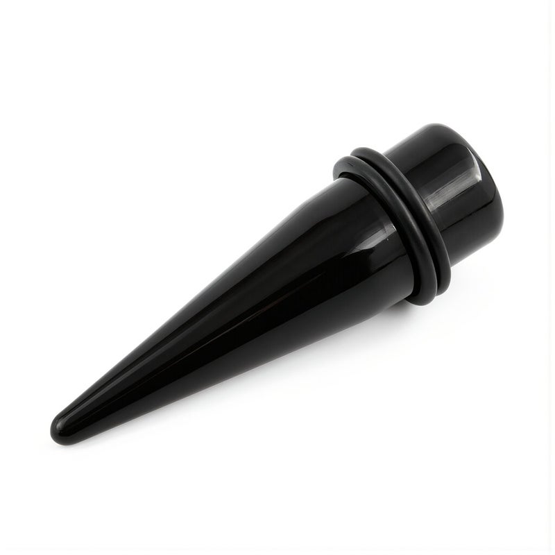 Black Acrylic Ear Stretcher Taper Set 1.6mm-25mm Body Piercing Kit - Image 5