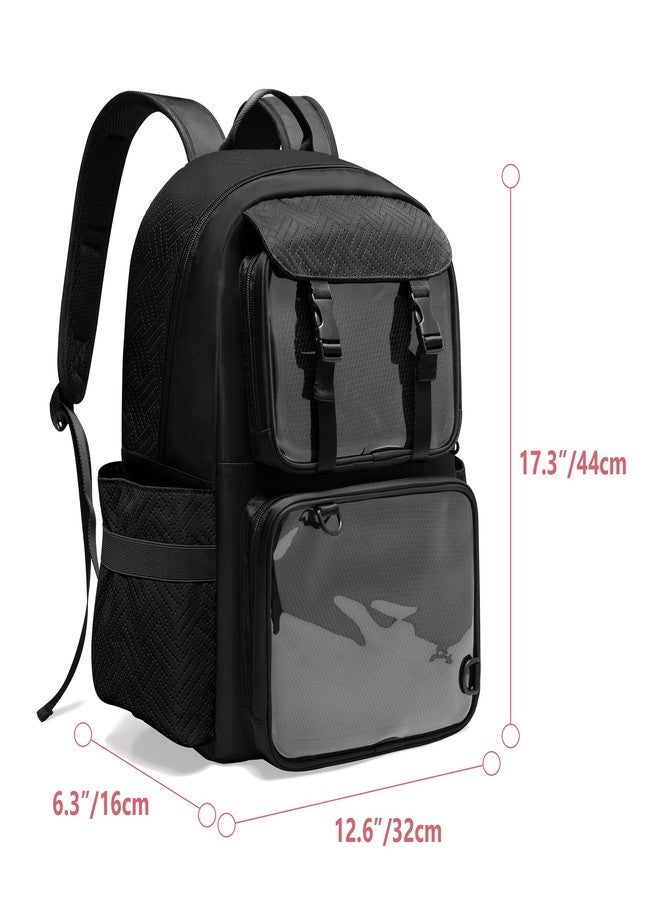 Prokva Ita Bag Pin Display Backpack with Inserts for Pins, Kawaii Ita Backpack for Anime Cosplay, Black (Empty Bag Only, Patent Design) - Image 5