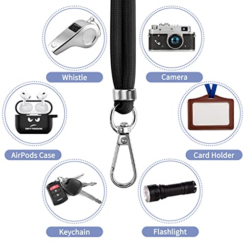 CACOE Cell Phone Lanyard 2 Pcs-1 Pcs Adjustable Neck Strap,1 Pcs Wrist Strap, 2 Pcs Pads, Universal Crossbody, Multifuctional Compatible with Most Smartphones(Black) - Image 3