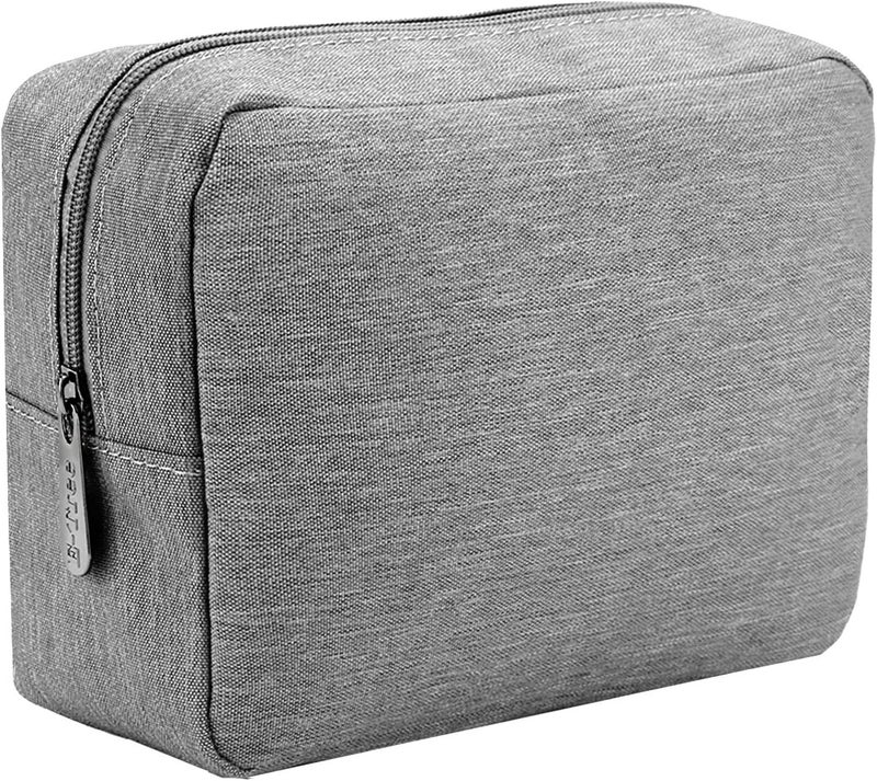 E-Tree Makeup Bag, Big Travel Make up Pouch, Zipper Large Cosmetic Brush Skin Care Case, Toiletry Bags for Traveling Women Man,Tech Electronic Organizer,Small Canvas Storage for Personal Items,Grey