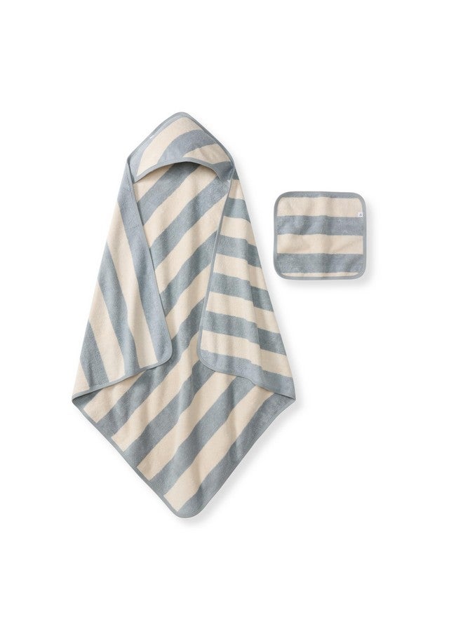 Burt's Bees Baby Hooded Woven Terry Towels Organic Cotton, Unisex Bath Essentials, Soft Nursery Towel for Infants, Toddlers, Kids - Image 1