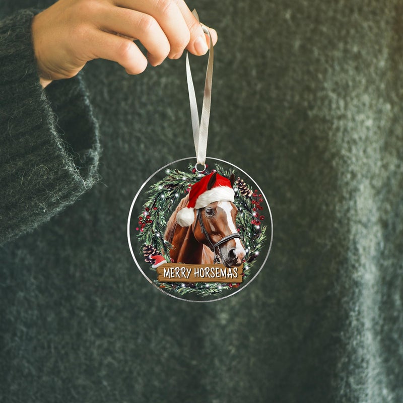 SUCHAGIFT Horse Ornaments for Christmas Tree - Horse Lover Gifts  Gifts for Horse Lovers Women - Xmas Horse Ornament  Horse Christmas Ornament - Horse Christmas Ornaments - Acrylic Christmas Ornaments 2024 - Image 5