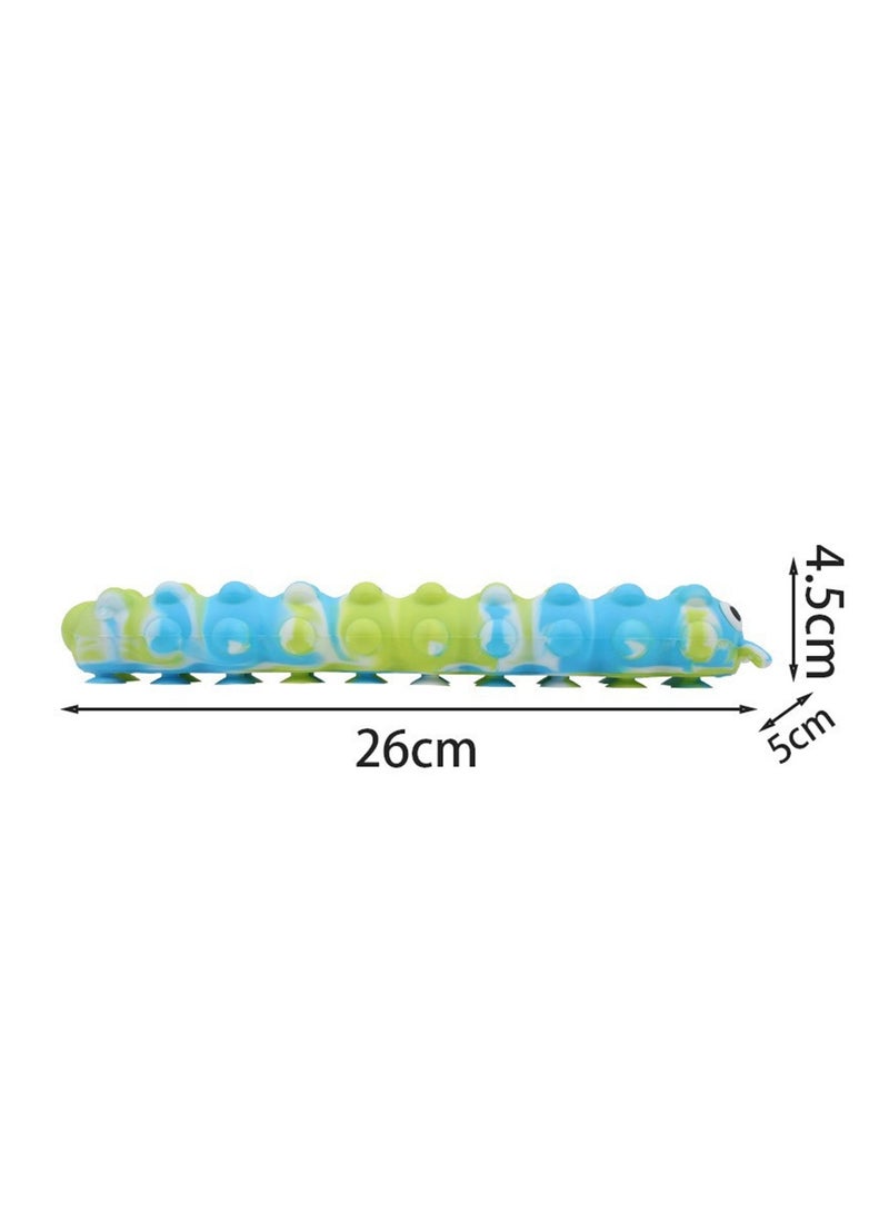 4pcs Caterpillar Rat Killer Pioneer Silicone Decompression Toy Cartoon 3D Decompression Suction Cup Children's Educational Toy - Image 5