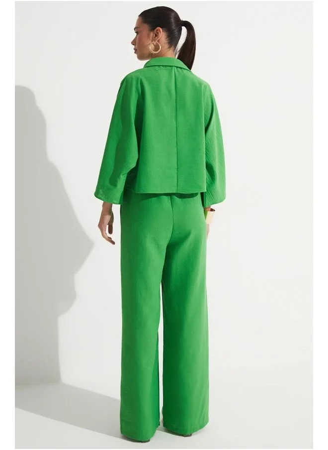 جون June Trouser & Blouse Set Green