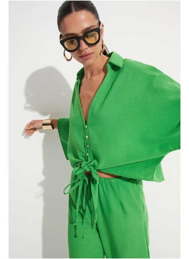جون June Trouser & Blouse Set Green
