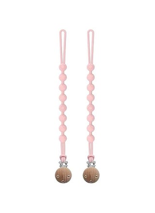 2Pack Silicone Pacifier Clip, Soft Pacifier Holder Clips, Durable Flexible Pacifier Leash, High-Toughness Binky Clips wtih Texture for Unisex Babies (Pink) - pzsku/Z899DAFC9E68935BDCE50Z/45/_/1722132724/6faffe20-dd2c-43f7-a4b1-4196c08f0f0b