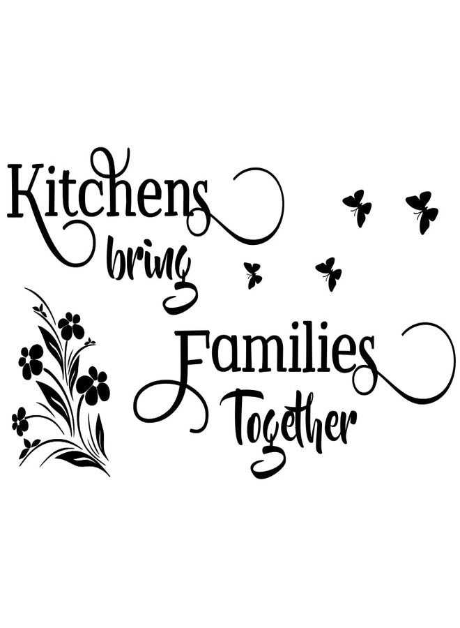 Fencosyn Kitchens Bring Families Together Kitchen Wall Decor Stickers Vinyl Art Mural Home Decoration Quotes - Image 1