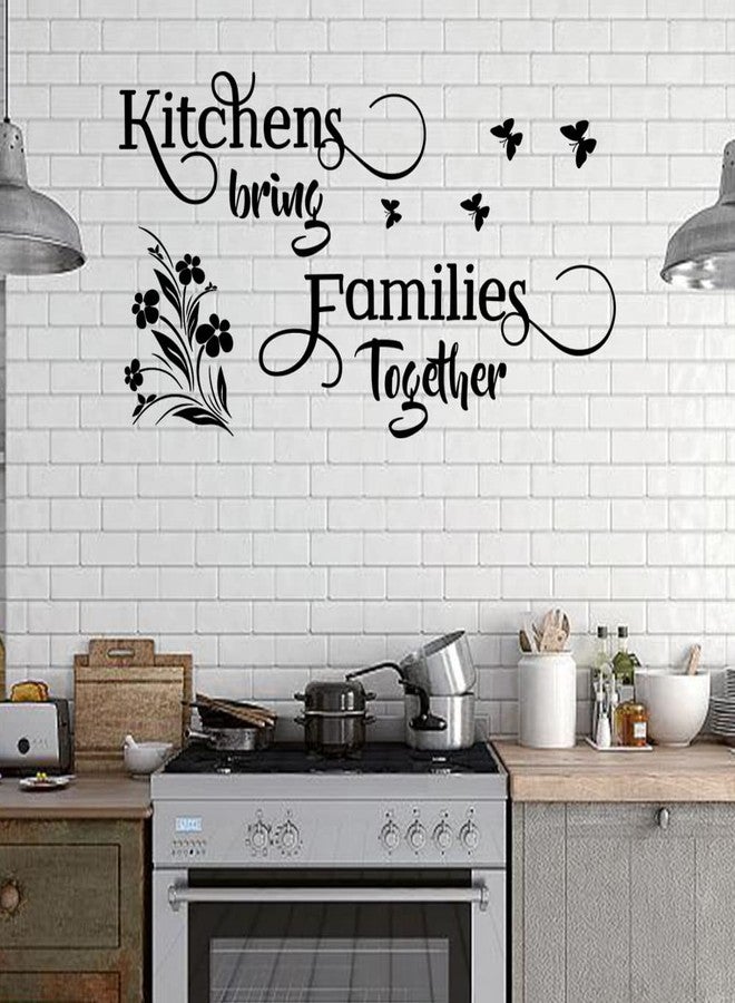 Fencosyn Kitchens Bring Families Together Kitchen Wall Decor Stickers Vinyl Art Mural Home Decoration Quotes - Image 2