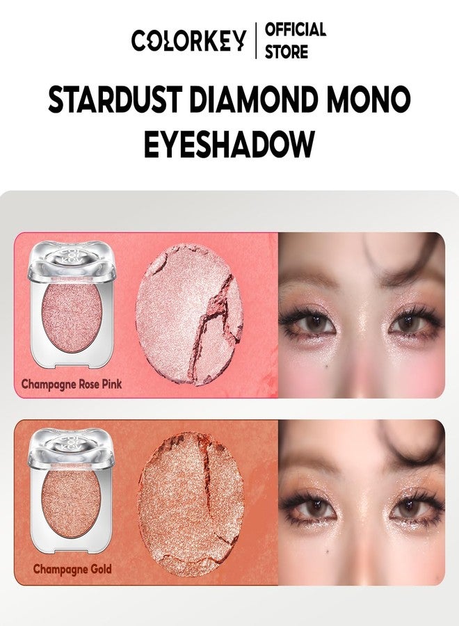 COLORKEY Stardust Diamond Mono Eyeshadow, High-Pigment Single Eye Shadow with Diamond Sparkle, Long-Lasting, Waterproof, Smudge-Proof, Multi-Dimensional Shine, Enhances Eye Contour (S03) - Image 5