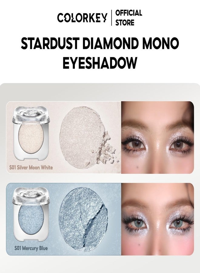 COLORKEY Stardust Diamond Mono Eyeshadow, High-Pigment Single Eye Shadow with Diamond Sparkle, Long-Lasting, Waterproof, Smudge-Proof, Multi-Dimensional Shine, Enhances Eye Contour (S03) - Image 4