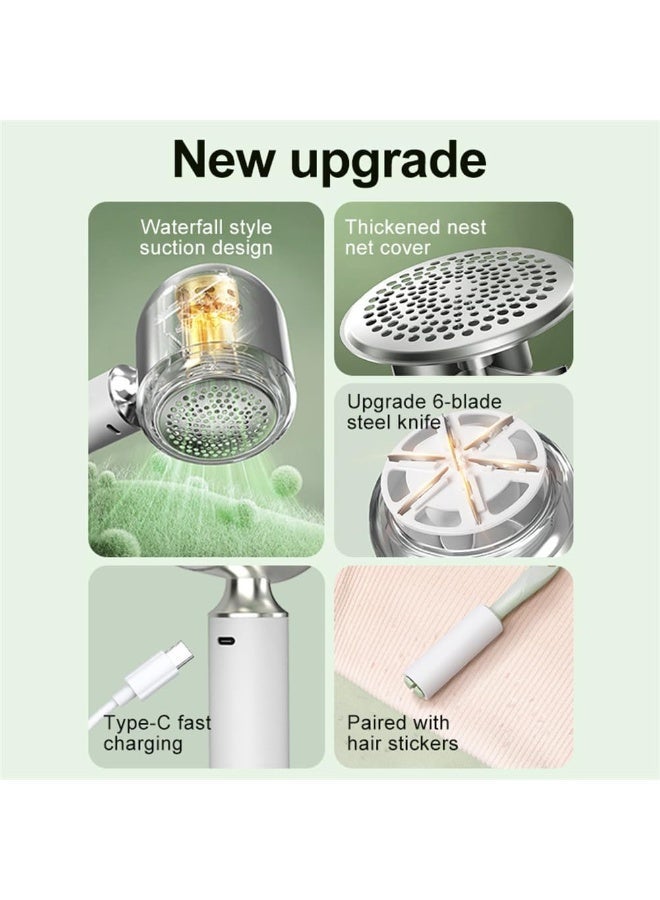 Eworld Rechargeable 2-in-1 Fabric Shaver & Lint Remover with Digital LED Display, Type-C Fast Charging, Extra Blade & Lint Roller, for Clothes, Sweaters, Abaya, Blankets, Sofa Furniture & Bedding - Assorted Colors - Image 4