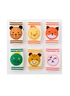 Generic 2*1 yellow baby knee and elbow protectors, bear design, to help babies crawl  - Image 1