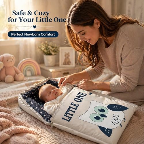 RUMPES 3-in-1 Baby Bed, Portable Bassinet, Sleeping Bag & Carry Nest – Soft Cotton Infant Bedding for Newborns, Travel-Friendly, Co-Sleeping & Baby Carry Nest, Unisex, 0M+ (Multicolor) - Image 3