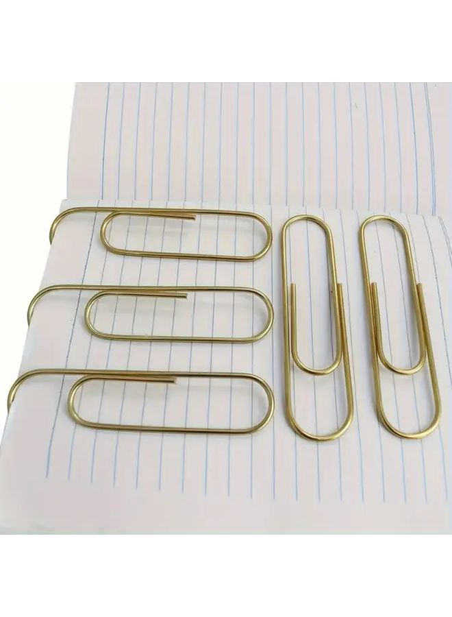 16pcs Golden Nylon Paper Clips 4 Inch 100mm Bookmarks Office School Supplies - Image 4