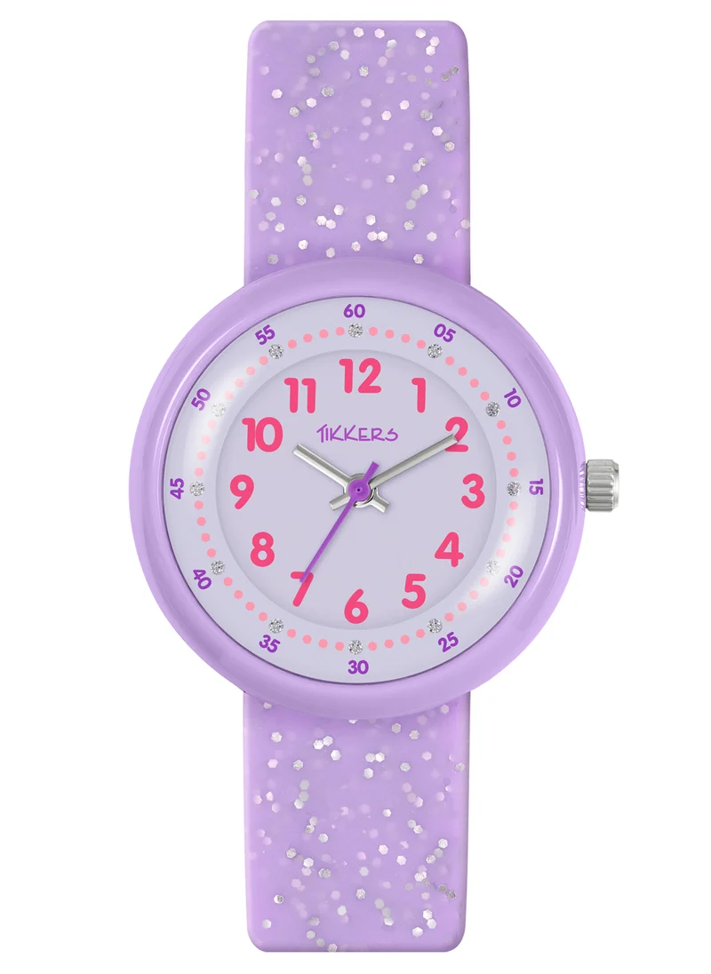 Tikkers Tikkers Purple Glitter Strap Girls Watch - ATK1102