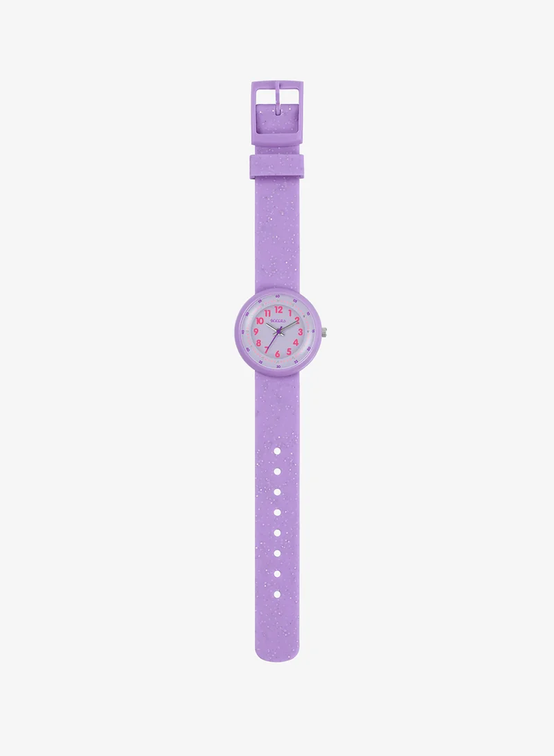 Tikkers Tikkers Purple Glitter Strap Girls Watch - ATK1102