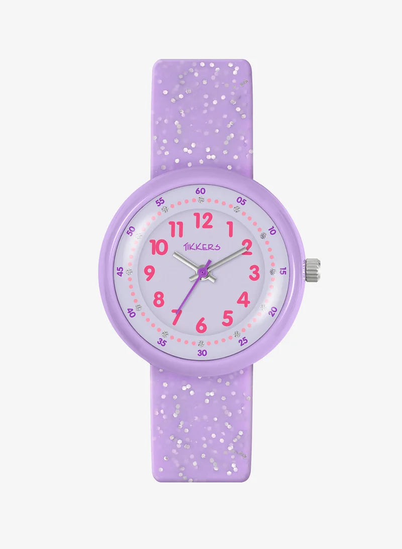 Tikkers Tikkers Purple Glitter Strap Girls Watch - ATK1102