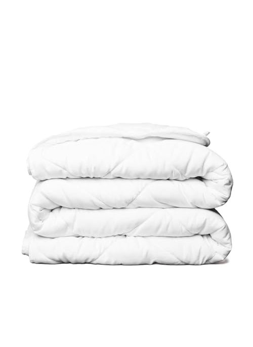 ViscoSoft ViscoSoft Microfiber All Seasons Down Alternative Quilted Comforter  Cooling Breathable Premium Soft Reversible Microfiber Duvet Blanket White Full 