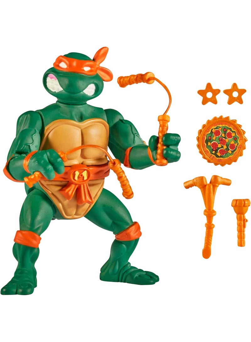 TMNT Teenage Mutant Ninja Turtles: 4” Original Classic Storage Shell Michelangelo Basic Figure - Image 4
