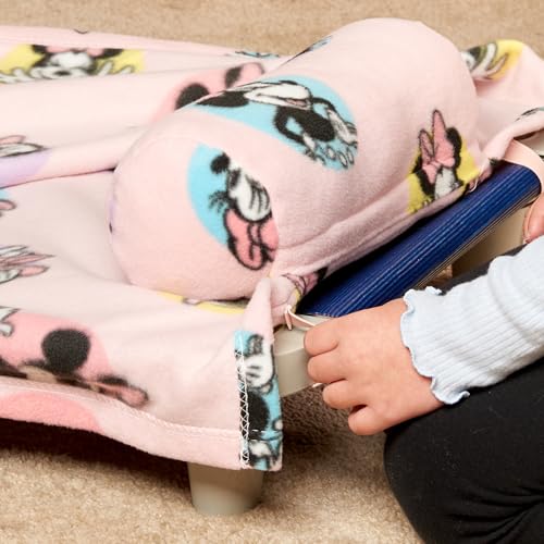 ROLLEE POLLEE Northwest Rollee Pollee Nap Sac Roll-Up Toddler Blanket With Attached Pillow - Soft Fleece Preschool Nap Mat For Daycare Or Travel - Machine Washable - Minnie Mouse - Image 4