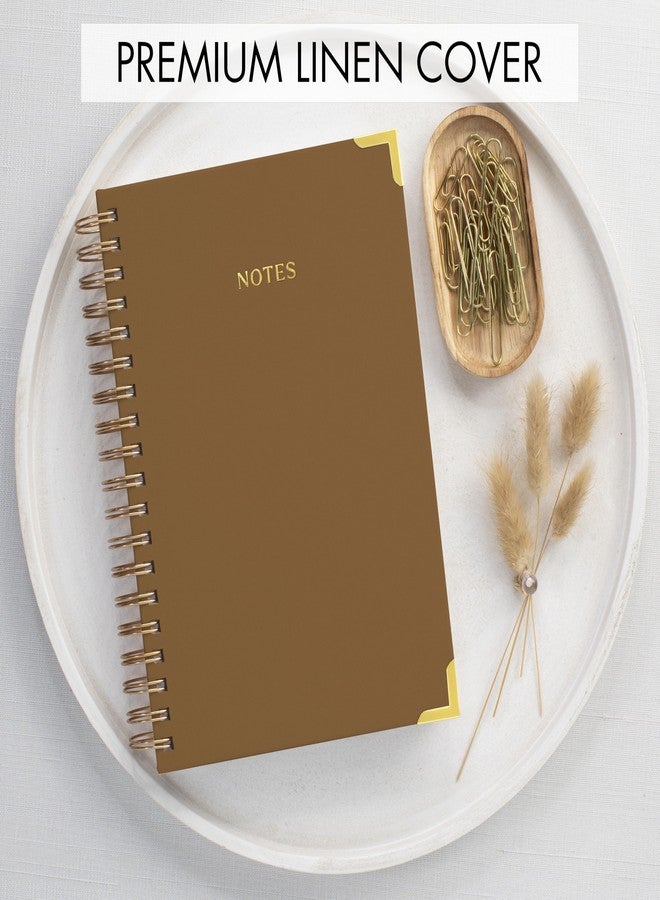 ZICOTO Aesthetic Thick Spiral Notebook Journal For Women in B5 Format - Stylish Linen Hardcover College Ruled Note Book w 300 Lined Pages - Cute Supplies For Bible Study & Staying Organized at Work or School - Image 5
