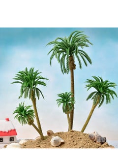 KASTWAVE Miniature Palm Tree Model Set - 18PCS Mixed Sizes (3.1" - 6.3"), Fake Plastic Trees without Stands for DIY Scenery, Landscape, Cake Decoration  - Image 3