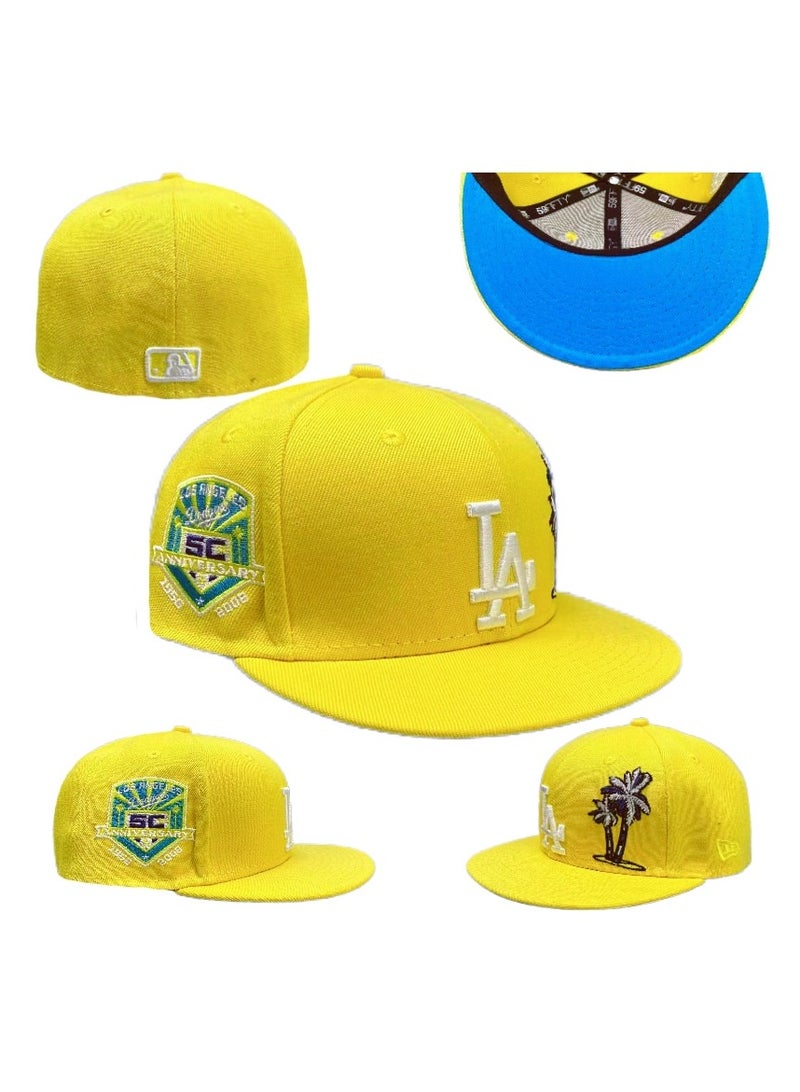 NEW ERA 3D Embroidered Fitted Baseball Team Cap with Closed Back for Sun Protection-58.7CM