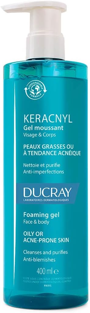 Ducray Keracnyl Face Body Cleansing Gel 400ml