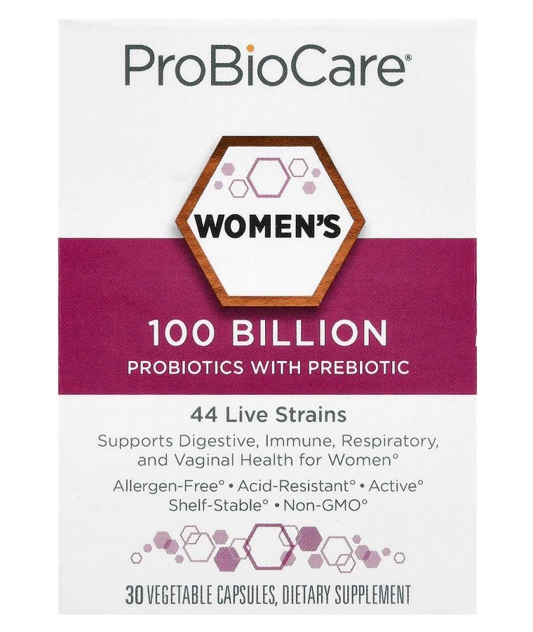 Women's Probiotics With Prebiotic 100 Billion 30 Vegetable Capsules