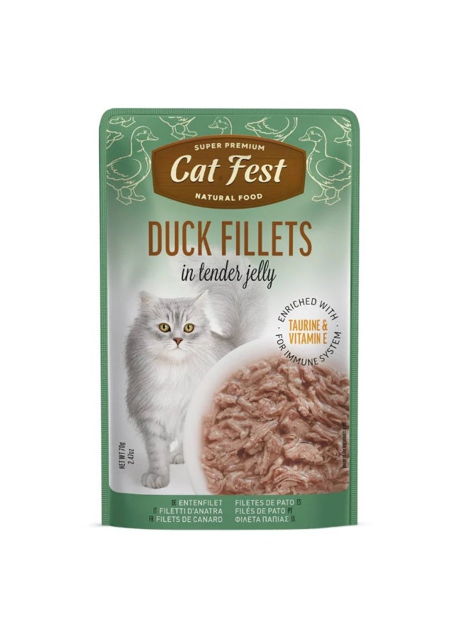Cat Fest  - Tender Jelly For Cats 70g / Duck Fillets