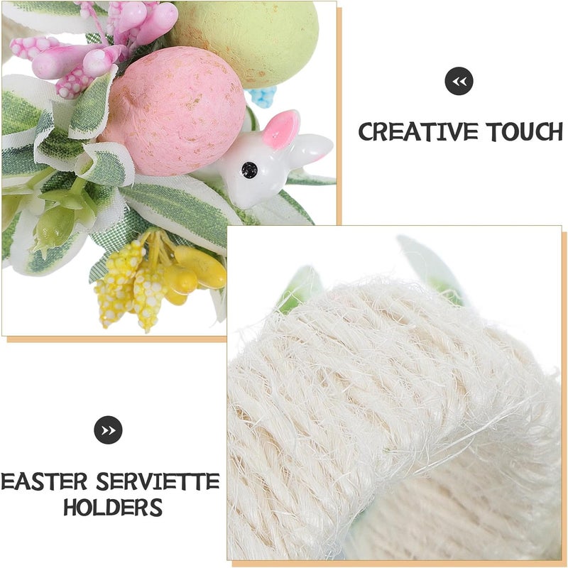 Easter Bunny Shape Napkin Set (6 Pack) Spring Bunny Tissue Holder Color - Image 2