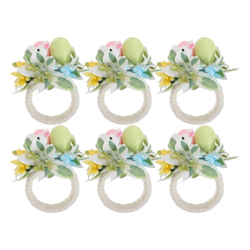 Easter Bunny Shape Napkin Set (6 Pack) Spring Bunny Tissue Holder Color - Image 1