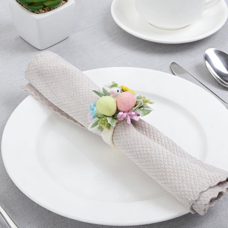 Easter Bunny Shape Napkin Set (6 Pack) Spring Bunny Tissue Holder Color - Image 5