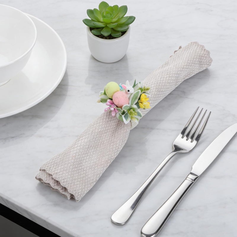 Easter Bunny Shape Napkin Set (6 Pack) Spring Bunny Tissue Holder Color - Image 4