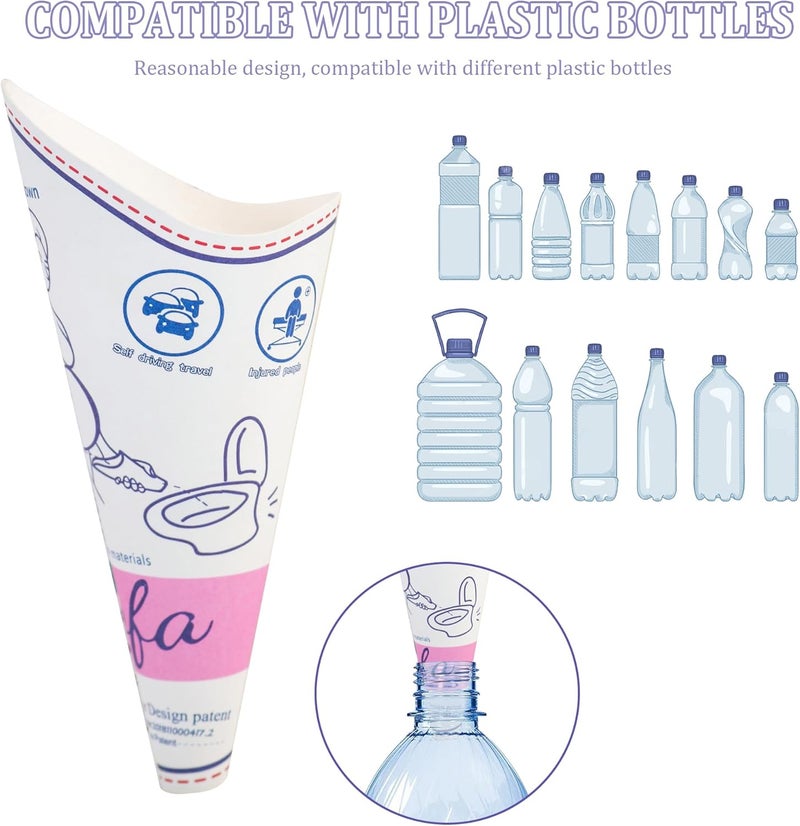 GuoFa Female Urinal, Disposable Urinal for Women Portable Urinal Standing up for Women Waterproof Paper Standing Pee Funnel for Pregnant, Wounded, Travel, Camping, Outdoor Activitie - Image 3