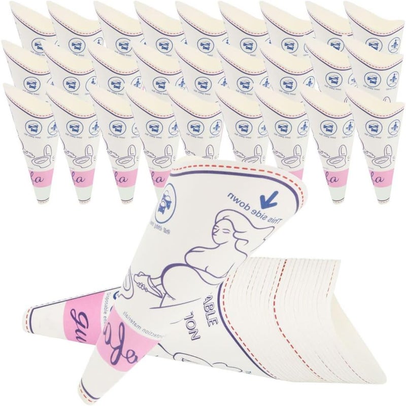 GuoFa Female Urinal, Disposable Urinal for Women Portable Urinal Standing up for Women Waterproof Paper Standing Pee Funnel for Pregnant, Wounded, Travel, Camping, Outdoor Activitie - Image 1