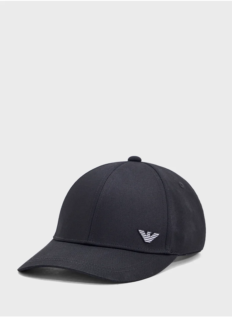 امبوريو ارماني Logo Beachwear Curved Peak Cap Cap