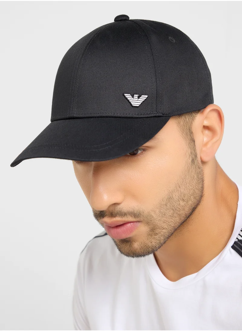 امبوريو ارماني Logo Beachwear Curved Peak Cap Cap