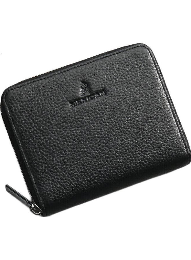 Scarecrow Card Holder For Men, Genuine Top-Grain Leather Business Card Case, Large Capacity Leather Wallet With Multiple Card Slots, Accordion Card Holder, Id Holder, Black - Image 1