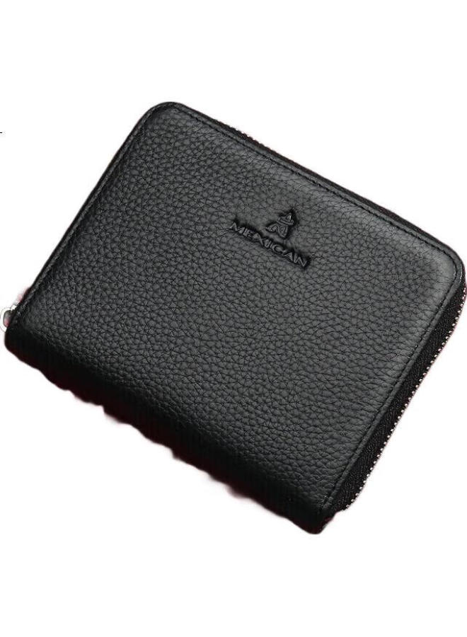 Scarecrow Card Holder For Men, Genuine Top-Grain Leather Business Card Case, Large Capacity Leather Wallet With Multiple Card Slots, Accordion Card Holder, Id Holder, Black - Image 3