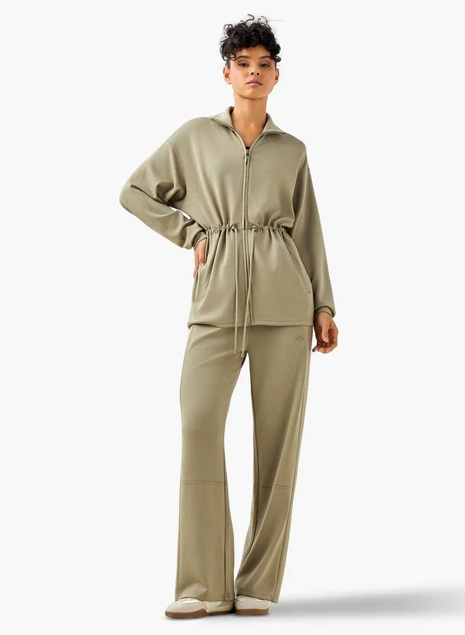 Kappa Kappa Women Soft Touch Drawstring Waist Longline Jacket