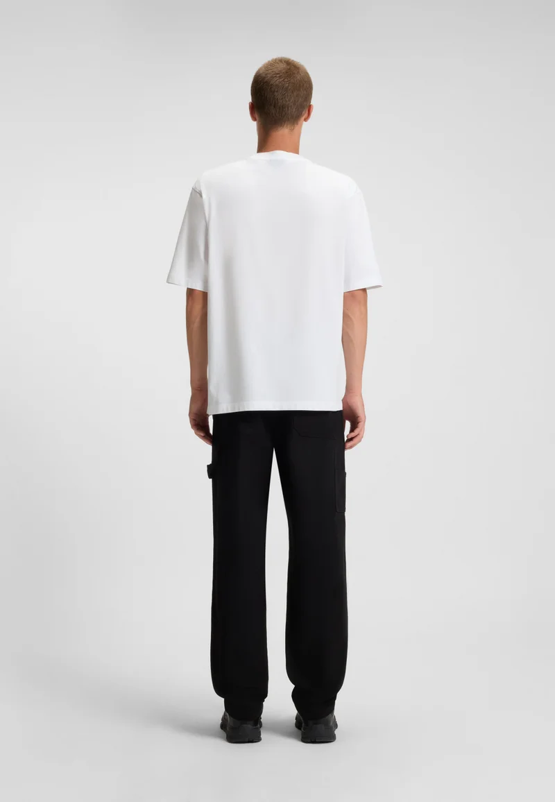 هوجو Cotton-jersey T-shirt with ombré logo embroidery