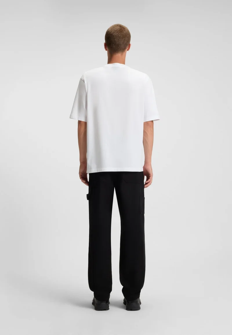 HUGO Cotton-jersey T-shirt with ombré logo embroidery