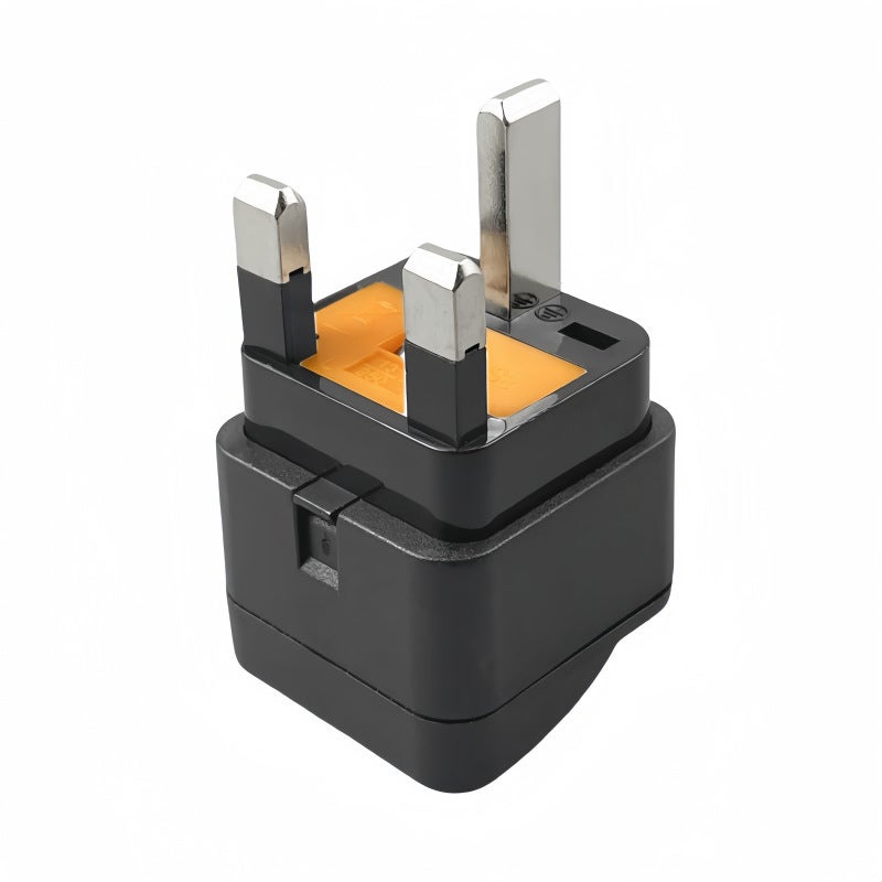Universal Travel Adapter with UK Plug, EU Socket, and Hong Kong Compatibility