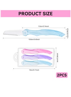 Excefore Fold Eyebrow Razors, 6PCS Facial Hair Remover Face Shaver Trimmer Shaper Face Razor Dermaplaning Blades for Face Exfoliating Dermaplaning Tool for Women and Men  - Image 2