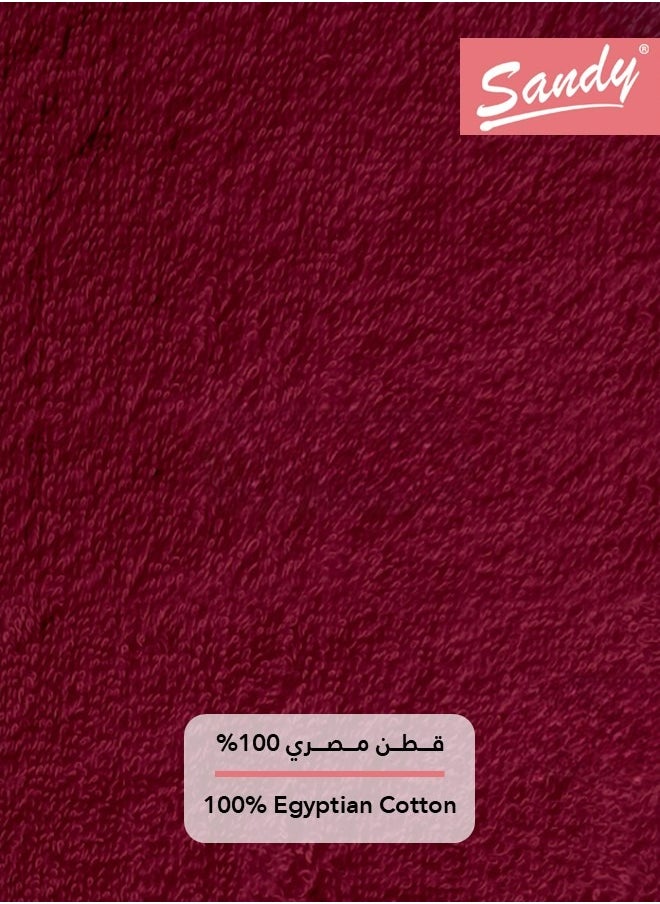 ساندي منشفة حمام ساندي بجودة الفنادق قطن 100% صنعت في مصر، ناعمة وسريعة الجفاف وعالية الامتصاص (70 × 140 سم) - احمر  - Image 5