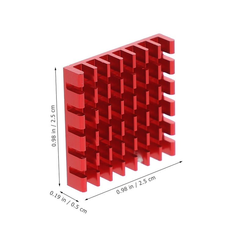 مشتت حراري من الألومنيوم مقاس 25x25x5مم، مجموعة من 10 قطع لتبريد شريحة GPU، مستلزمات كمبيوتر - Image 4