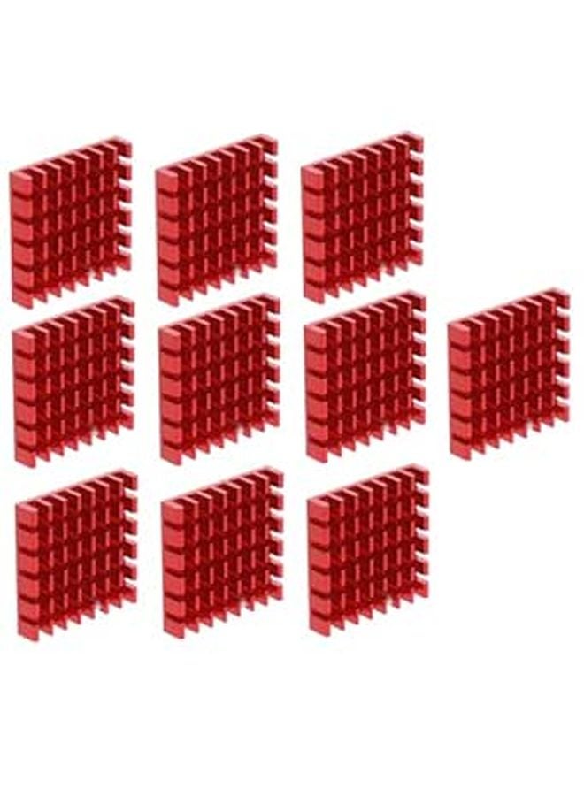 مشتت حراري من الألومنيوم مقاس 25x25x5مم، مجموعة من 10 قطع لتبريد شريحة GPU، مستلزمات كمبيوتر - Image 1